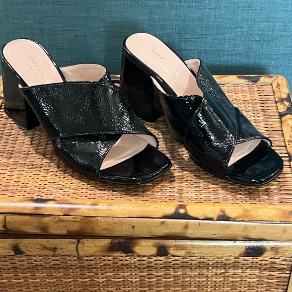 Kate Spade Black Patent Heeled Sandals - Picture 4 of 7